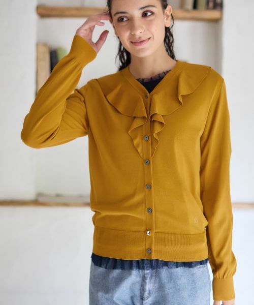 CARA O CRUZ / キャラ・オ・クルス カーディガン・ボレロ | 洗える フリルVラインカーディガン | 詳細4