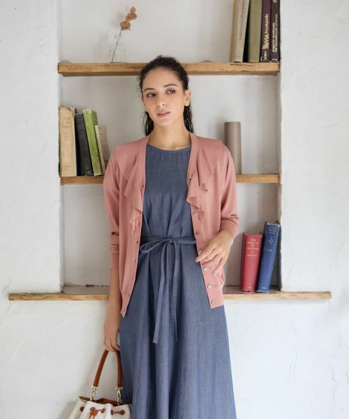 CARA O CRUZ / キャラ・オ・クルス カーディガン・ボレロ | 洗える フリルVラインカーディガン | 詳細5