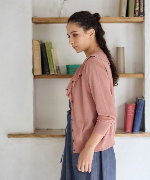 CARA O CRUZ / キャラ・オ・クルス カーディガン・ボレロ | 洗える フリルVラインカーディガン | 詳細7