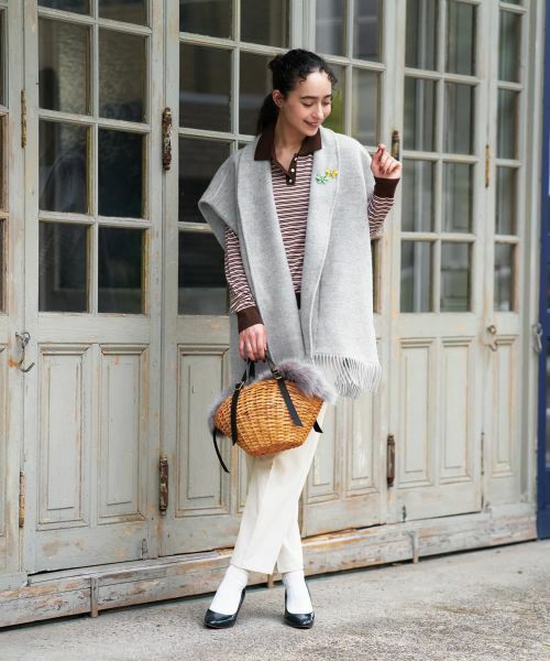 CARA O CRUZ / キャラ・オ・クルス ニット・セーター | ボーダー柄ニットポロ | 詳細11