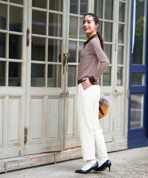 CARA O CRUZ / キャラ・オ・クルス ニット・セーター | ボーダー柄ニットポロ | 詳細16