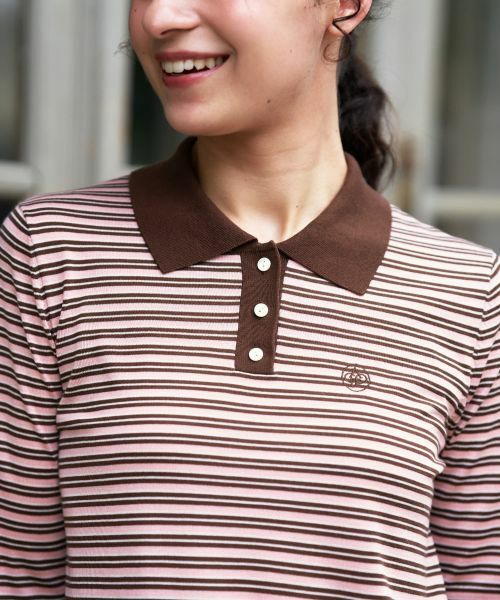 CARA O CRUZ / キャラ・オ・クルス ニット・セーター | ボーダー柄ニットポロ | 詳細19