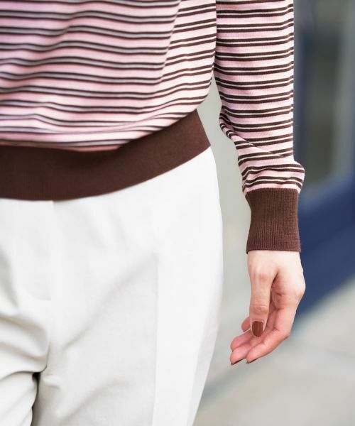 CARA O CRUZ / キャラ・オ・クルス ニット・セーター | ボーダー柄ニットポロ | 詳細20