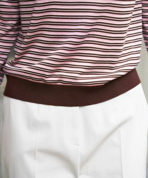 CARA O CRUZ / キャラ・オ・クルス ニット・セーター | ボーダー柄ニットポロ | 詳細21