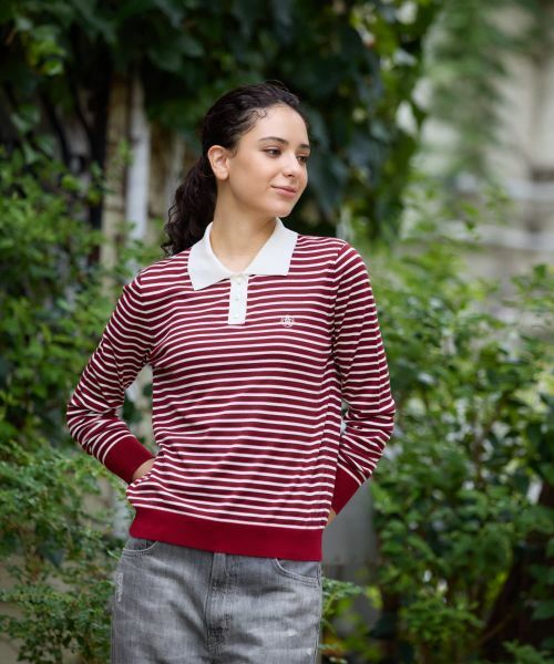 CARA O CRUZ / キャラ・オ・クルス ニット・セーター | ボーダー柄ニットポロ | 詳細29