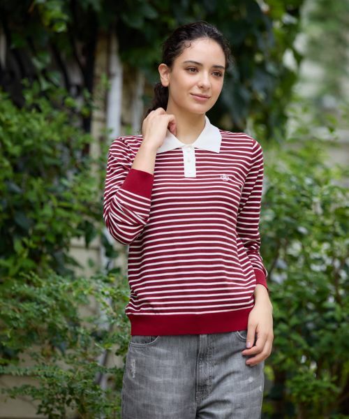 CARA O CRUZ / キャラ・オ・クルス ニット・セーター | ボーダー柄ニットポロ | 詳細30