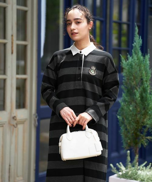 CARA O CRUZ / キャラ・オ・クルス ドレス | ポロシャツボーダーワンピース | 詳細2