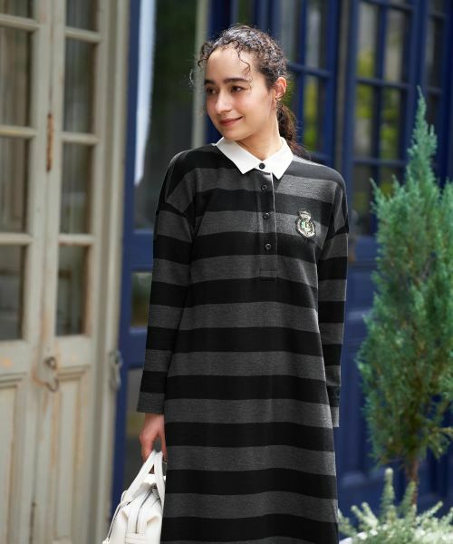 CARA O CRUZ / キャラ・オ・クルス ドレス | ポロシャツボーダーワンピース | 詳細3