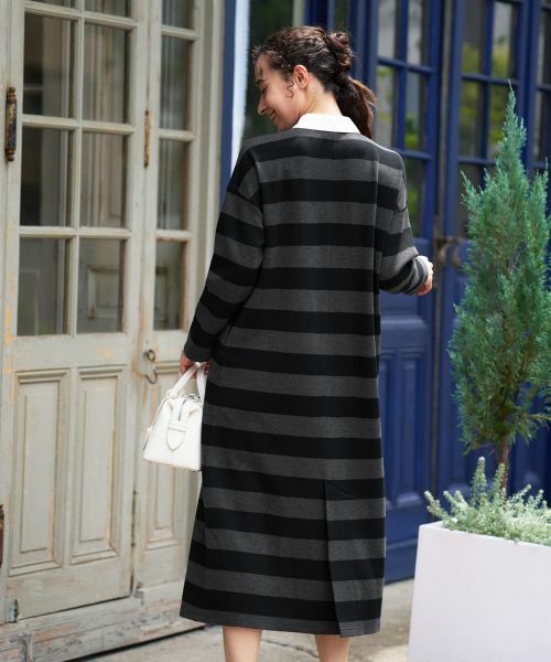 CARA O CRUZ / キャラ・オ・クルス ドレス | ポロシャツボーダーワンピース | 詳細5