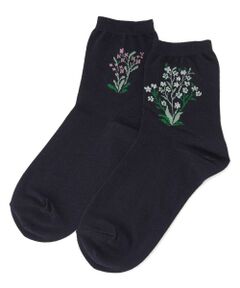 CARA O CRUZ / キャラ・オ・クルス ソックス | ボタニカル柄ショートソックス