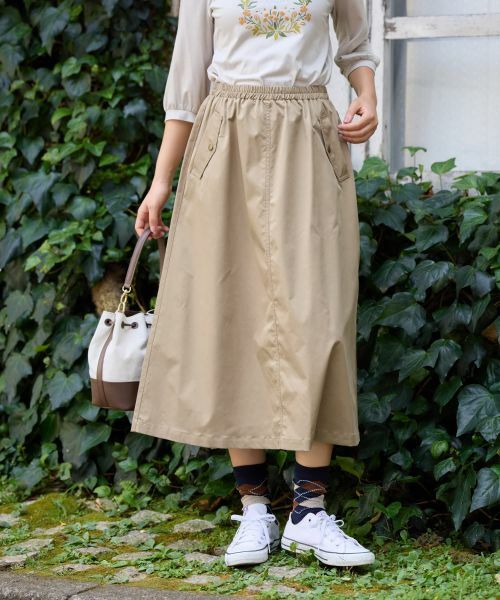 CARA O CRUZ/キャラ・オ・クルス 【撥水】イージースカート ベージュ 11(L)