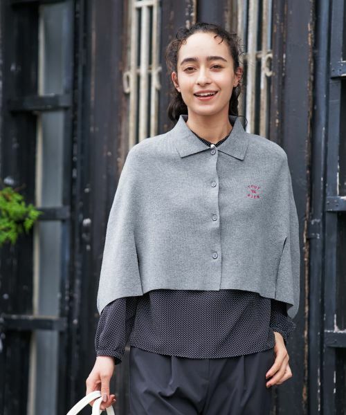 CARA O CRUZ / キャラ・オ・クルス その他小物 | 襟付きニットポンチョ【ピンクリボン】 | 詳細11