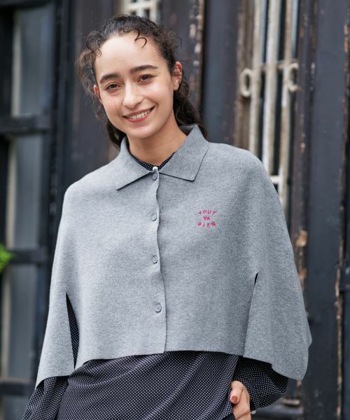 CARA O CRUZ / キャラ・オ・クルス その他小物 | 襟付きニットポンチョ【ピンクリボン】 | 詳細12