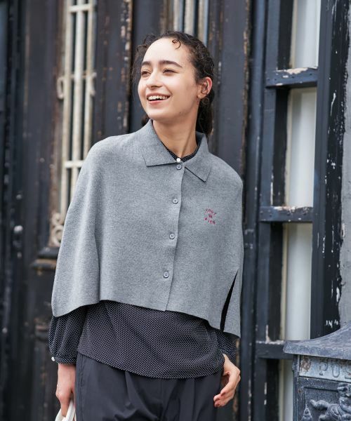 CARA O CRUZ / キャラ・オ・クルス その他小物 | 襟付きニットポンチョ【ピンクリボン】 | 詳細13