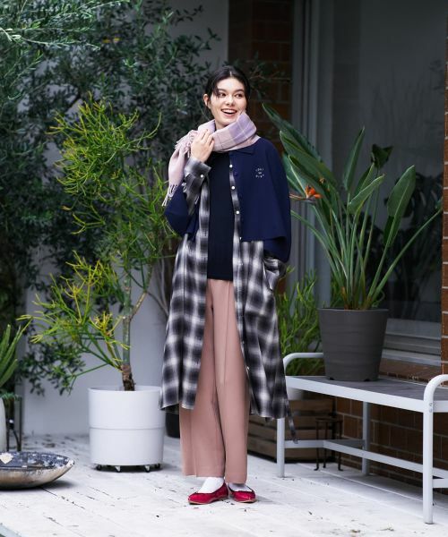 CARA O CRUZ / キャラ・オ・クルス その他小物 | 襟付きニットポンチョ【ピンクリボン】 | 詳細18