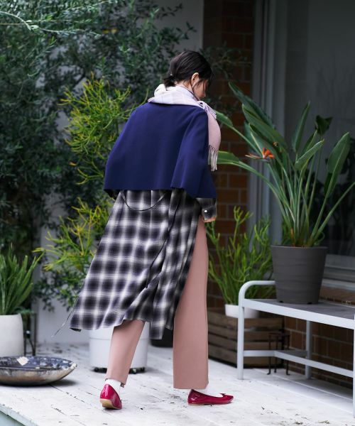 CARA O CRUZ / キャラ・オ・クルス その他小物 | 襟付きニットポンチョ【ピンクリボン】 | 詳細22