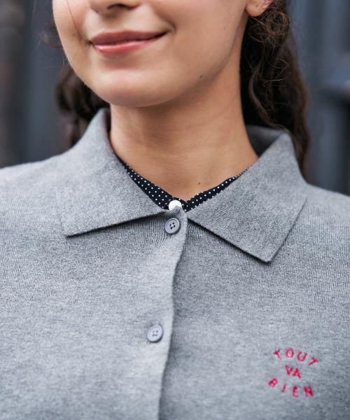 CARA O CRUZ / キャラ・オ・クルス その他小物 | 襟付きニットポンチョ【ピンクリボン】 | 詳細29