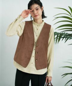 CARA O CRUZ / キャラ・オ・クルス テーラードジャケット | スエードVネックベスト【35th】