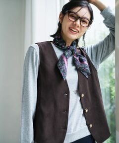 CARA O CRUZ / キャラ・オ・クルス テーラードジャケット | スエードVネックベスト【35th】