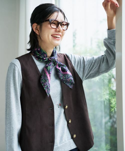 CARA O CRUZ / キャラ・オ・クルス テーラードジャケット | スエードVネックベスト【35th】 | 詳細10