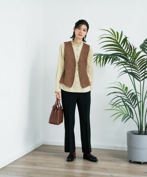 CARA O CRUZ / キャラ・オ・クルス テーラードジャケット | スエードVネックベスト【35th】 | 詳細11
