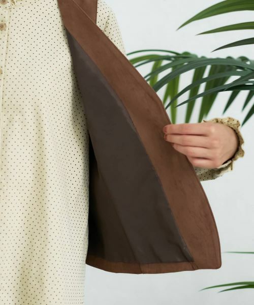 CARA O CRUZ / キャラ・オ・クルス テーラードジャケット | スエードVネックベスト【35th】 | 詳細23