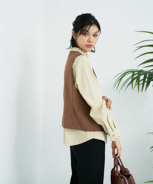 CARA O CRUZ / キャラ・オ・クルス テーラードジャケット | スエードVネックベスト【35th】 | 詳細5