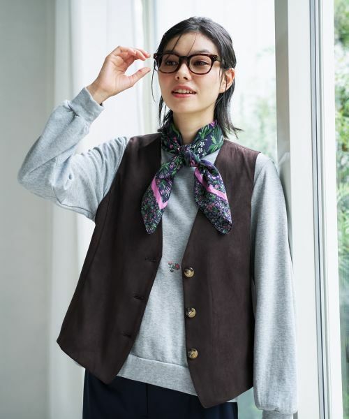 CARA O CRUZ / キャラ・オ・クルス テーラードジャケット | スエードVネックベスト【35th】 | 詳細8