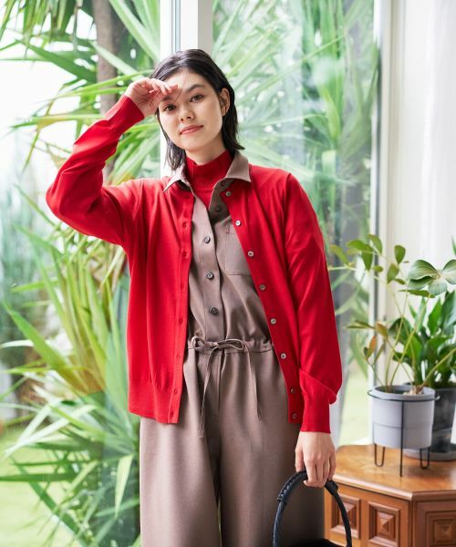 CARA O CRUZ / キャラ・オ・クルス カーディガン・ボレロ | クルーネックカーディガン【ZEGNA BARUFFA】 | 詳細1