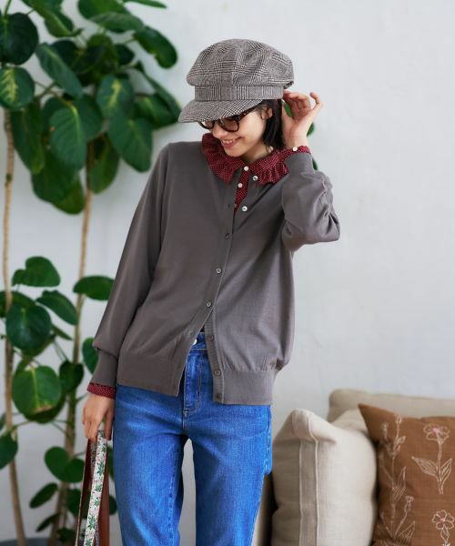 CARA O CRUZ / キャラ・オ・クルス カーディガン・ボレロ | クルーネックカーディガン【ZEGNA BARUFFA】 | 詳細5