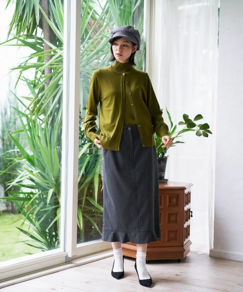 CARA O CRUZ / キャラ・オ・クルス カーディガン・ボレロ | 【質感のいい】クルーネックカーディガン【ZEGNA BARUFFA】 | 詳細17