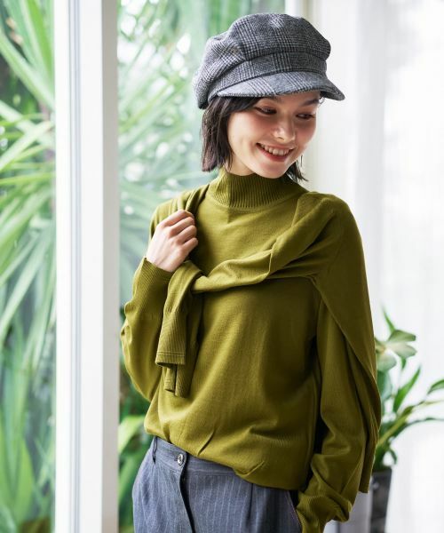 CARA O CRUZ/キャラ・オ・クルス ハイネックニット【ZEGNA BARUFFA】 カーキ 9(M)