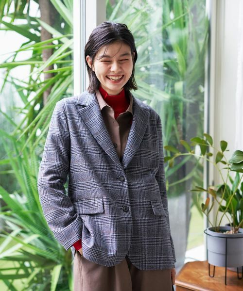 CARA O CRUZ / キャラ・オ・クルス テーラードジャケット | グレンチェックブレザー | 詳細10