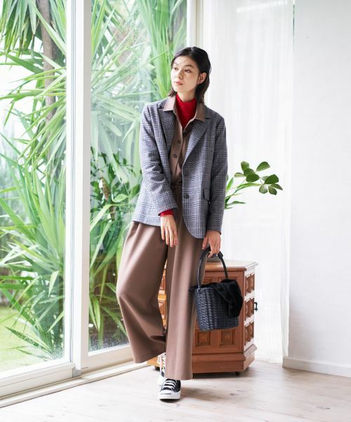 CARA O CRUZ / キャラ・オ・クルス テーラードジャケット | グレンチェックブレザー | 詳細11