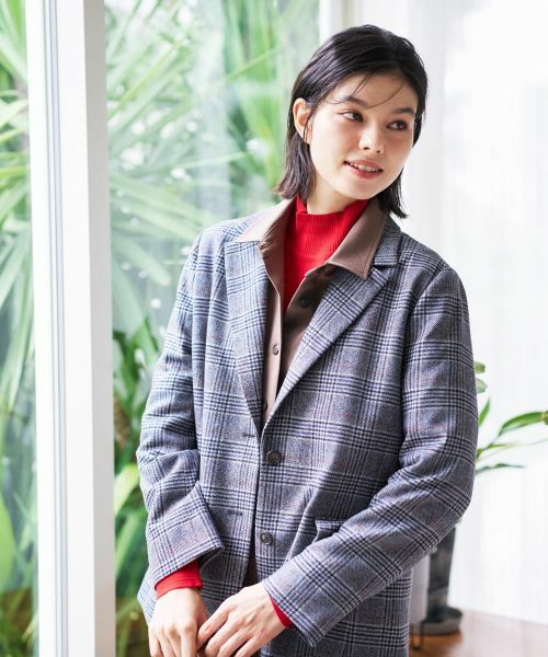 CARA O CRUZ / キャラ・オ・クルス テーラードジャケット | グレンチェックブレザー | 詳細2