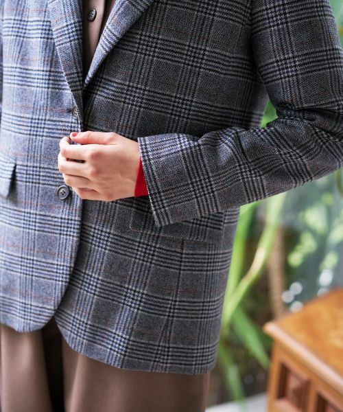 CARA O CRUZ / キャラ・オ・クルス テーラードジャケット | グレンチェックブレザー | 詳細26