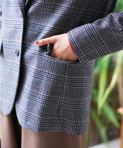 CARA O CRUZ / キャラ・オ・クルス テーラードジャケット | グレンチェックブレザー | 詳細27