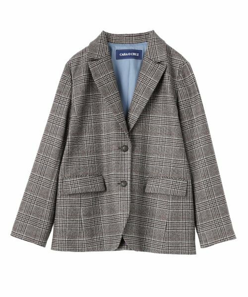 CARA O CRUZ / キャラ・オ・クルス テーラードジャケット | グレンチェックブレザー | 詳細29