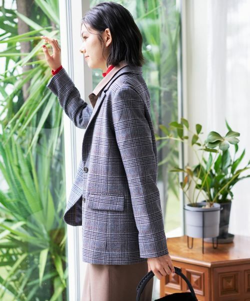 CARA O CRUZ / キャラ・オ・クルス テーラードジャケット | グレンチェックブレザー | 詳細5