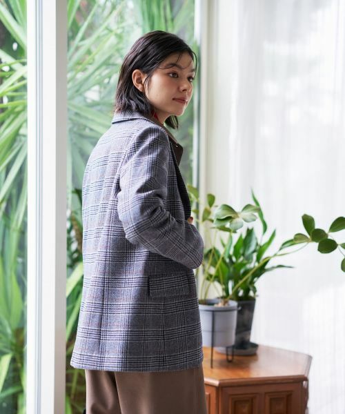 CARA O CRUZ / キャラ・オ・クルス テーラードジャケット | グレンチェックブレザー | 詳細7