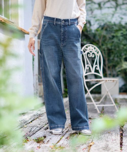 CARA O CRUZ / キャラ・オ・クルス デニムパンツ | ペインターワイドデニムパンツ(ブルー系)