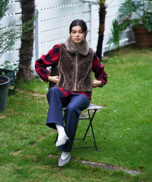 CARA O CRUZ / キャラ・オ・クルス シャツ・ブラウス | チェックバンドカラーブラウス | 詳細23