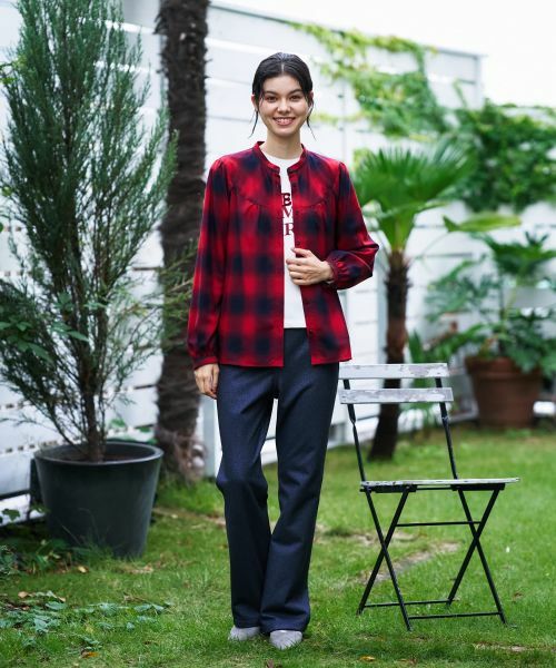 CARA O CRUZ / キャラ・オ・クルス シャツ・ブラウス | チェックバンドカラーブラウス | 詳細26