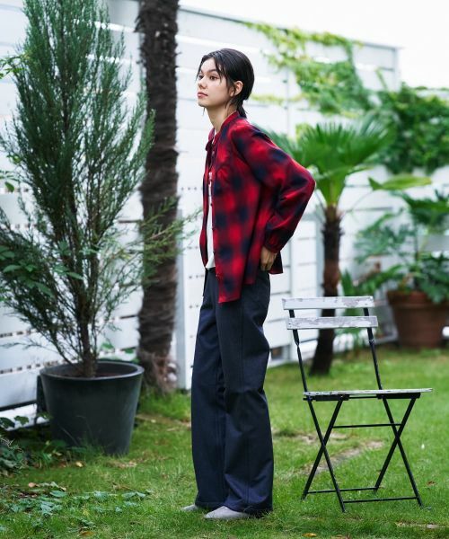 CARA O CRUZ / キャラ・オ・クルス シャツ・ブラウス | チェックバンドカラーブラウス | 詳細27