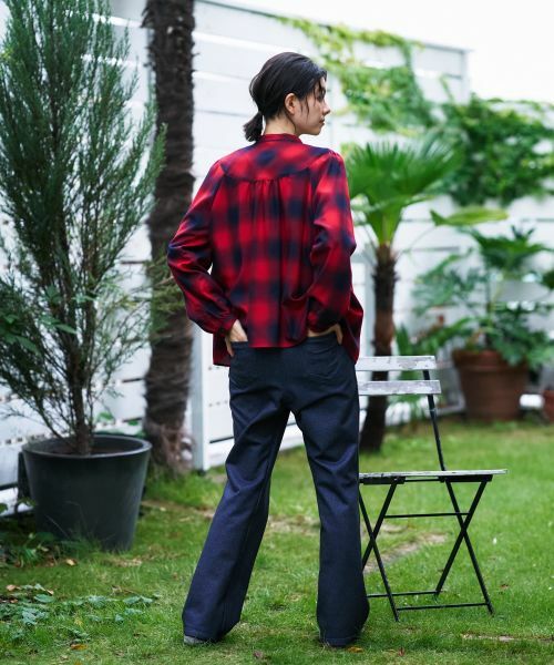 CARA O CRUZ / キャラ・オ・クルス シャツ・ブラウス | チェックバンドカラーブラウス | 詳細28