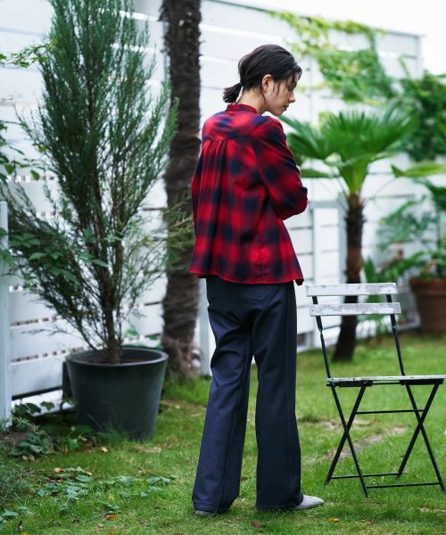 CARA O CRUZ / キャラ・オ・クルス シャツ・ブラウス | チェックバンドカラーブラウス | 詳細29