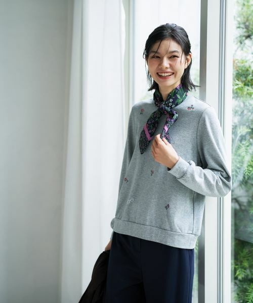 CARA O CRUZ / キャラ・オ・クルス スウェット | 刺繍クルーネックプルオーバー | 詳細11