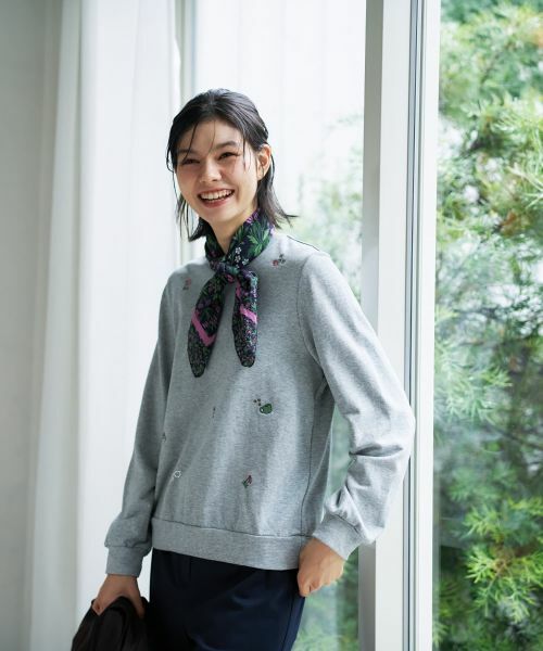 CARA O CRUZ / キャラ・オ・クルス スウェット | 刺繍クルーネックプルオーバー | 詳細12