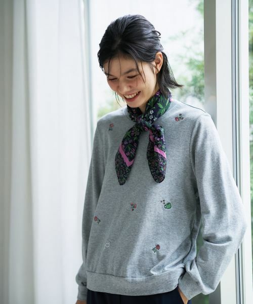 CARA O CRUZ / キャラ・オ・クルス スウェット | 刺繍クルーネックプルオーバー | 詳細13