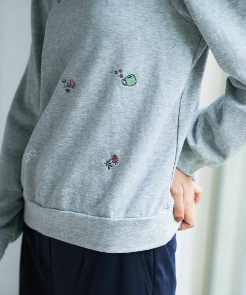 CARA O CRUZ / キャラ・オ・クルス スウェット | 刺繍クルーネックプルオーバー | 詳細28